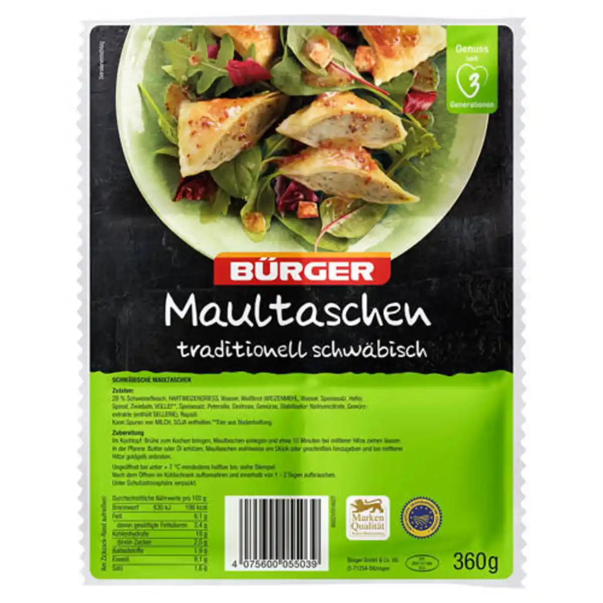 Bild 1 von BÜRGER Maultaschen 360 g