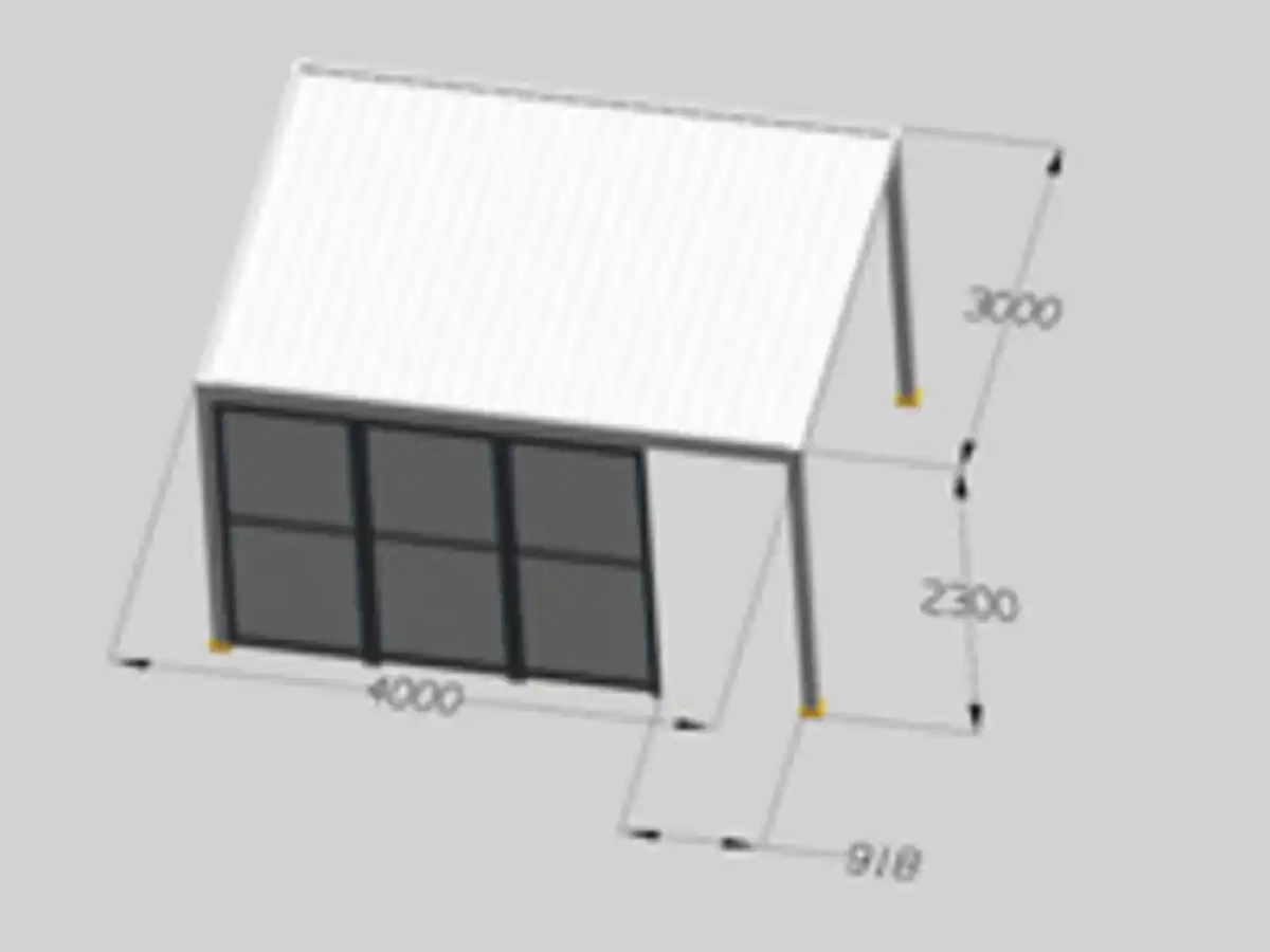 Bild 4 von Seitenpaneel für Pavillon 4m / Lamellen-Seitenwand - Anthrazit
