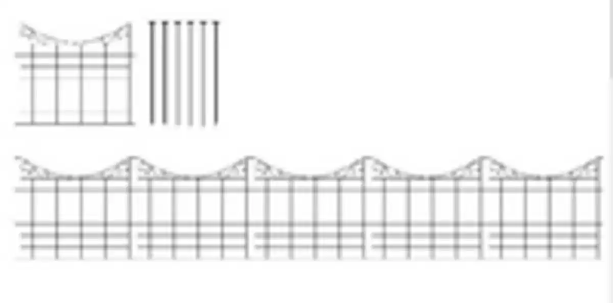 Bild 4 von Metall-Gartenzaun, M10, pulverbeschichtet, ca. 77,5 x 64 cm - Anthrazit
