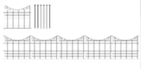 Bild 4 von Metall-Gartenzaun, M10, pulverbeschichtet, ca. 77,5 x 64 cm - Anthrazit