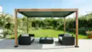 Bild 2 von Aluminium-Pergola mit beweglicher Flügeltür, ca. 3 x 4 m - Dunkelbraun