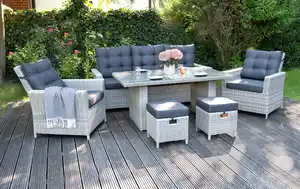 18tlg. Dining-Lounge ASTI im Grau-Mix