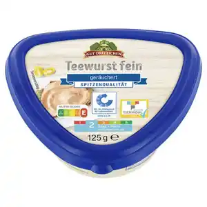 GUT DREI EICHEN Teewurst im Becher 125 g, Fein