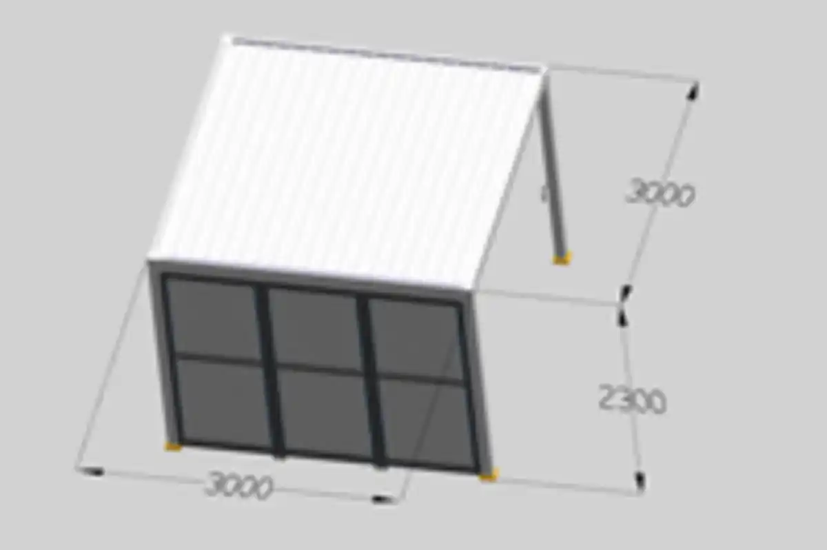 Bild 4 von Seitenpaneel für Pavillon 3m / Lamellen-Seitenwand - Anthrazit