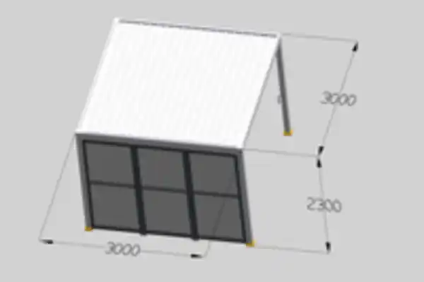 Bild 4 von Seitenpaneel für Pavillon 3m / Lamellen-Seitenwand - Anthrazit