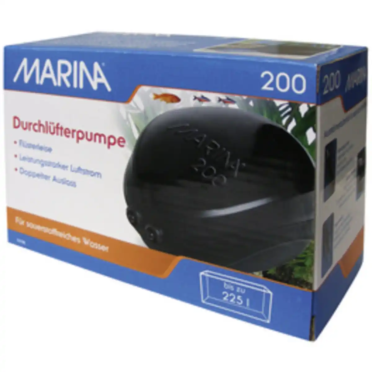 Bild 1 von MARINA Durchlüfterpumpe »Aquarien-Durchlüfterpumpe«, 4 W, für Aquarien bis: 225 l, schwarz