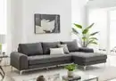 Bild 2 von Modernes Ecksofa mit gepolsterte Kissen, ca. 285 x 152/93 x 88 cm - Grau