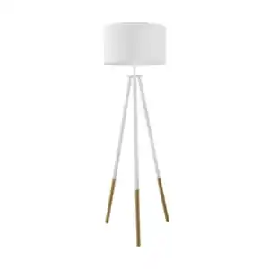 EGLO Stehleuchte »BIDFORD«, holz, stahl