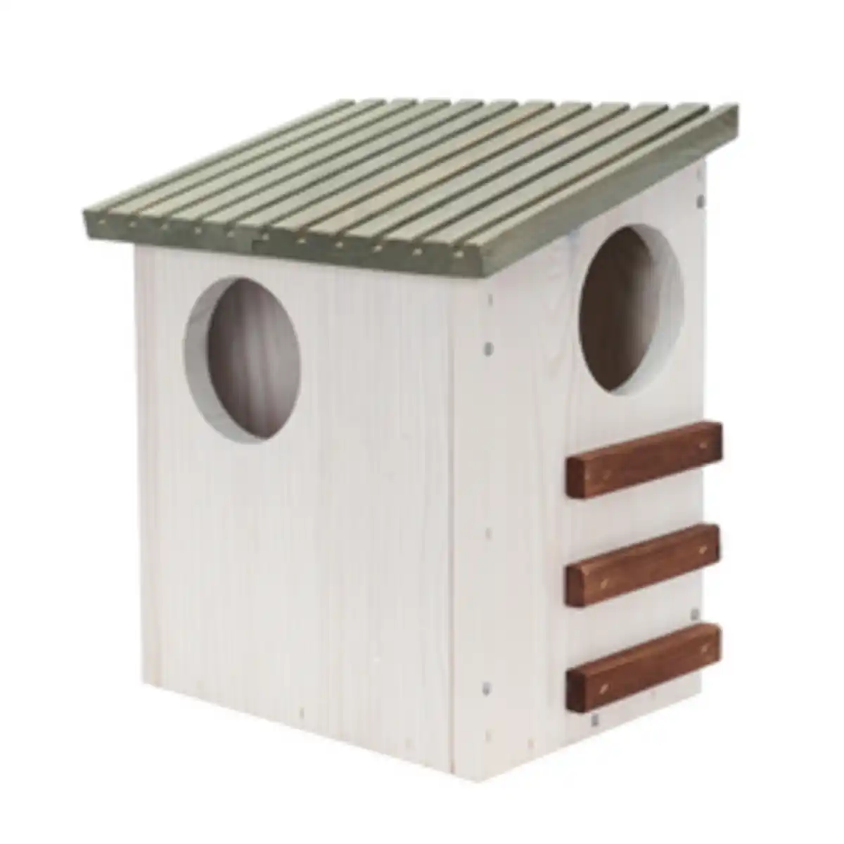 Bild 1 von PATKAR Eichhörnchen-Futterhaus, BxL: 26 x 19 cm, Kiefernholz, weiß/grau/walnussfarben