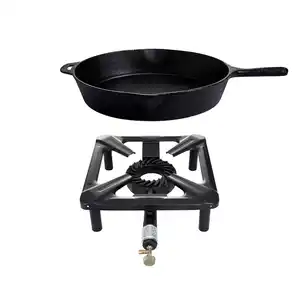 Hockerkocher Gusspfanne - Camping Freizeit - Profiköche - Set Angebot