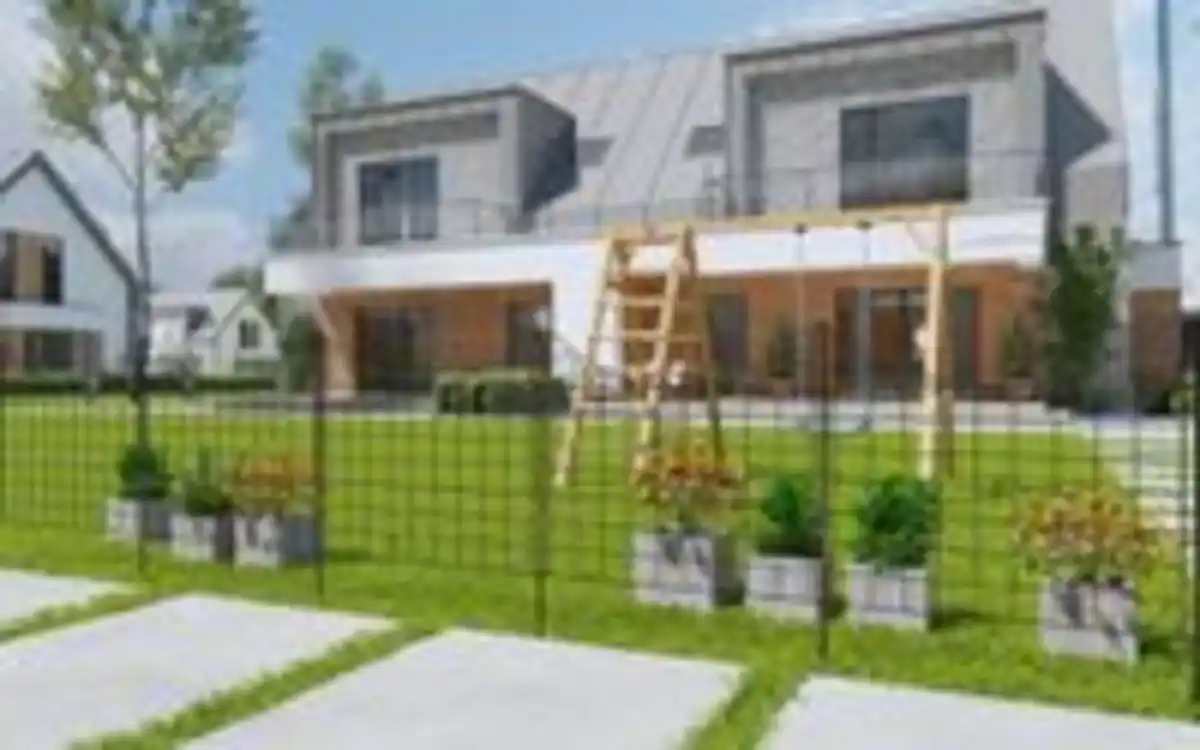 Bild 3 von Metall-Gartenzaun, M10, pulverbeschichtet, ca. 77,5 x 64 cm - Anthrazit