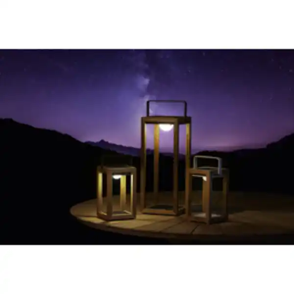 Bild 2 von BEST Solarleuchte, Höhe: 28 cm, anthrazit, teakholz