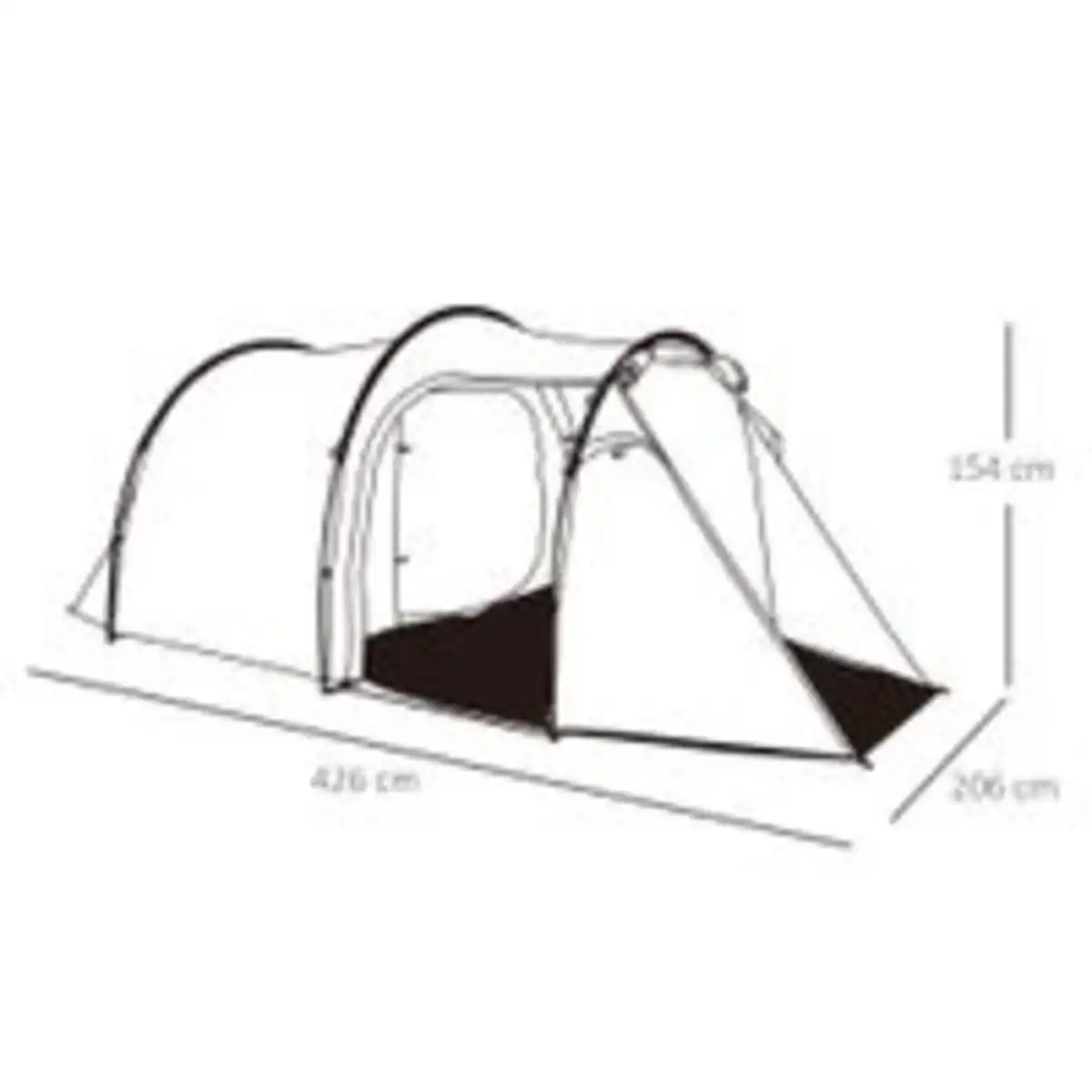 Bild 3 von Zelt für 2-3 Personen 190T Tunnelzelt Campingzelt Glasfaser