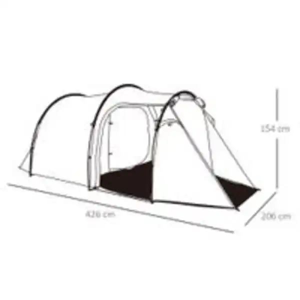 Bild 3 von Zelt für 2-3 Personen 190T Tunnelzelt Campingzelt Glasfaser