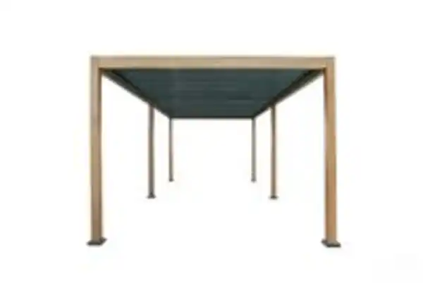 Bild 3 von Aluminium-Pergola mit beweglicher Flügeltür, ca. 3 x 6 m - Dunkelbraun