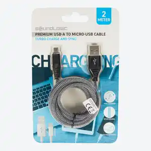 Soundlogic Premium-Ladekabel, USB-Type-A zu Mikro-USB, ca. 2m