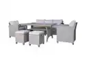 Bild 3 von 16tlg. Rattan Gartenmöbel Outdoor Gartensofa - Gartenset inklusive Kissen - grau meliert