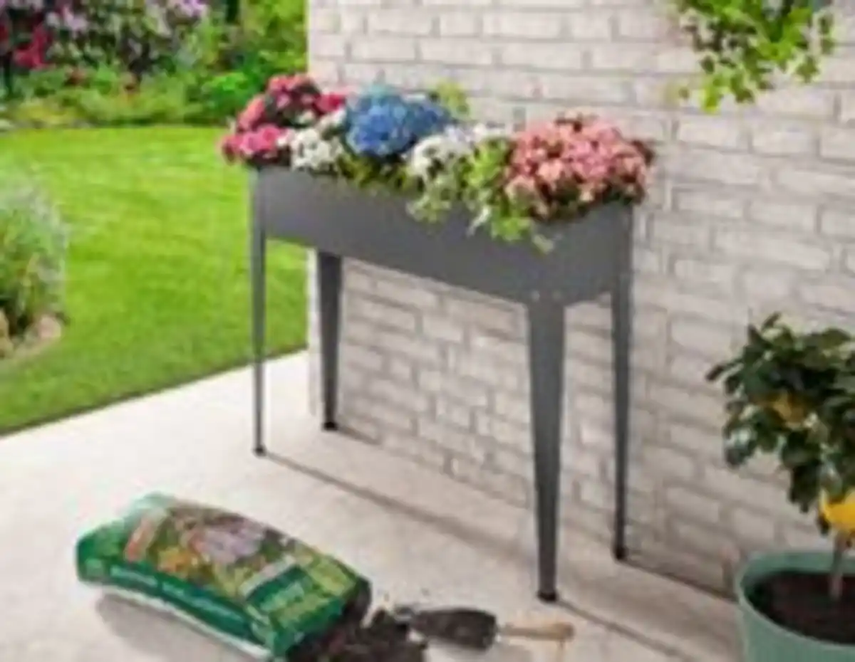 Bild 2 von Metall-Hochbeet, ca. 100 x 40 x 80 cm - Anthrazit