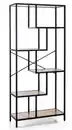 Bild 1 von Standregal, ca. 83 x 34 x 185 cm – Braun/Schwarz