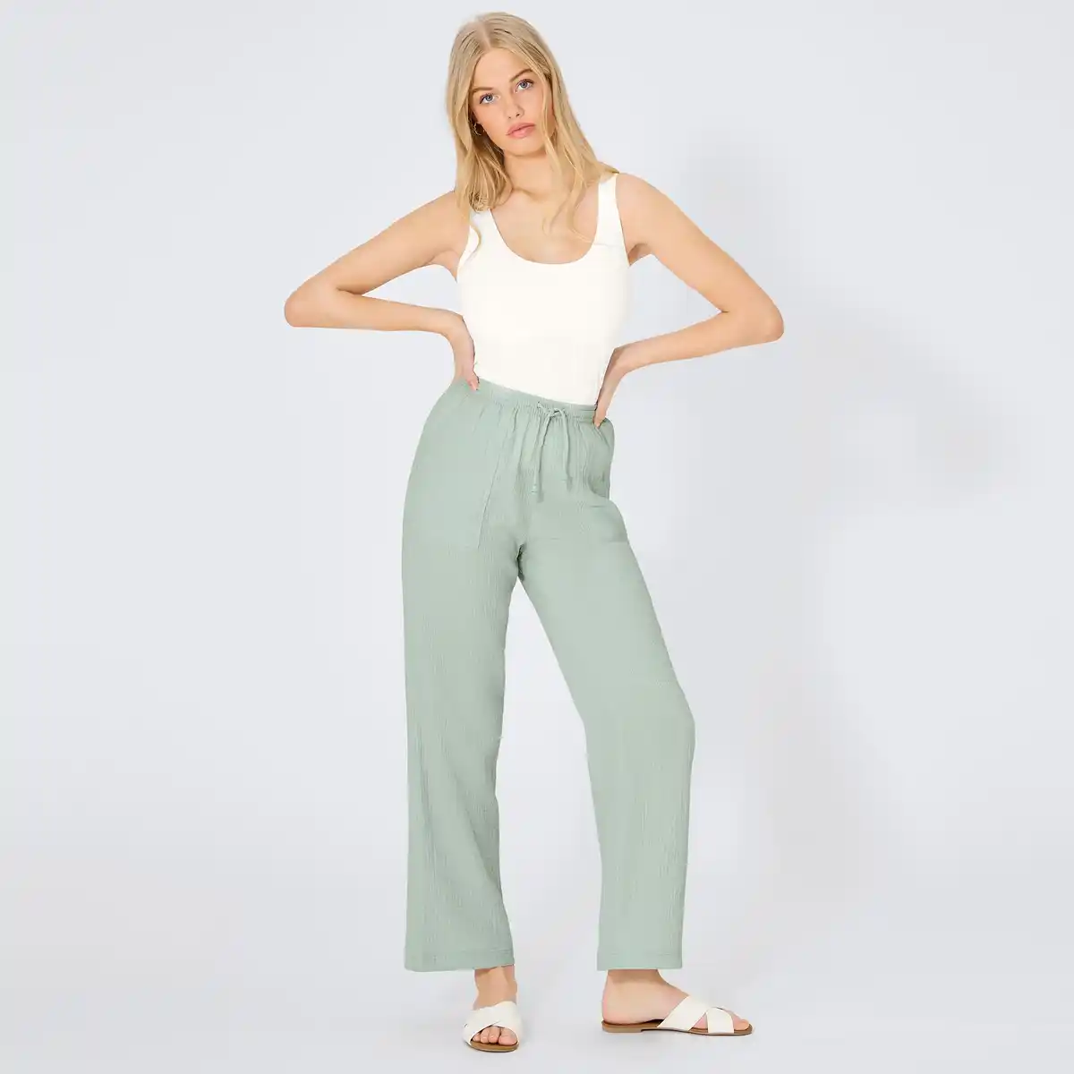 Bild 1 von Damen-Stoffhose aus Musselin