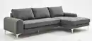 Bild 1 von Modernes Ecksofa mit gepolsterte Kissen, ca. 285 x 152/93 x 88 cm - Grau