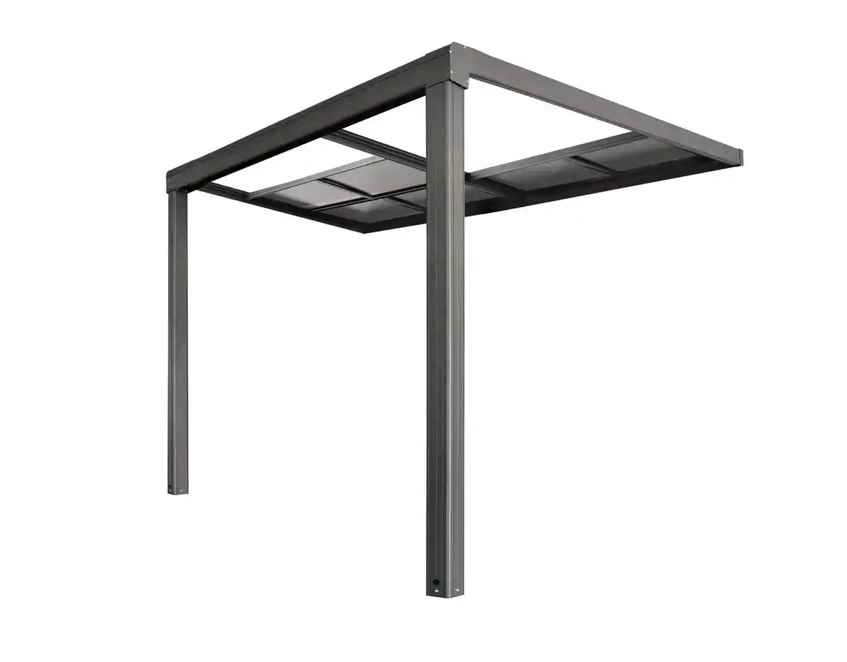 Bild 1 von Terrassenüberdachung Veranda Slide-roof aus Aluminium, ca.3 x 3 m - Anthrazit