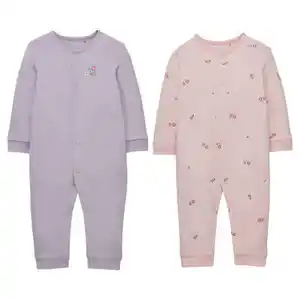 LILY & DAN Baby Overall 2er-Pack, Rosa / Violett, 62/68