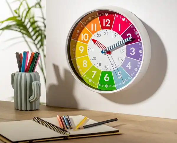Bild 4 von IDEENWELT Lern-Wanduhr mit weißem Rand
