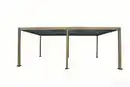 Bild 1 von Aluminium-Pergola mit beweglicher Flügeltür und 4 Pfosten, ca. 3 x 6 M - Hellbraun