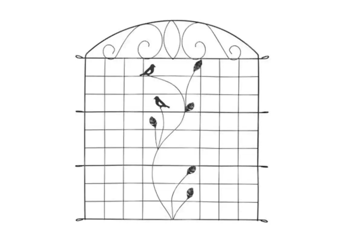 Bild 2 von Metall-Gartenzaun, M12, pulverbeschichtet, ca. 77,5 x 64 cm - Anthrazit