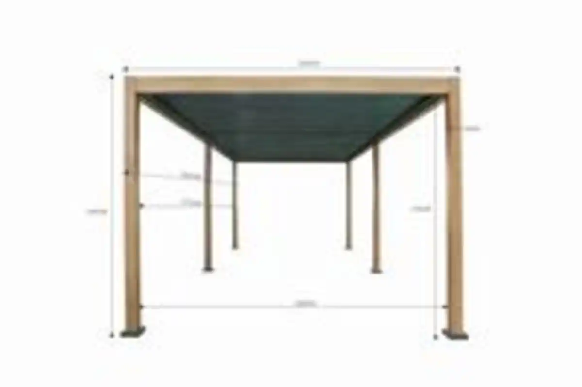 Bild 4 von Aluminium-Pergola mit beweglicher Flügeltür, ca. 3 x 6 m - Dunkelbraun