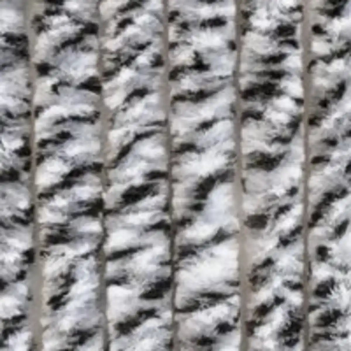Bild 4 von Flauschvorhang 90x200cm schwarz-silber-weiß meliert, Fliegenschutz, Türvorhang Wohnwagen