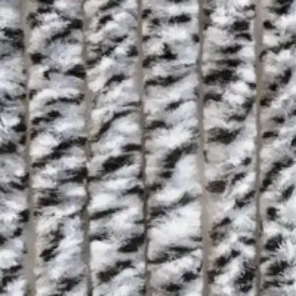 Bild 4 von Flauschvorhang 90x200cm schwarz-silber-weiß meliert, Fliegenschutz, Türvorhang Wohnwagen