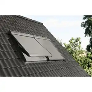 VELUX Solar-Rollladen »SSL YK65 0000S«, dunkelgrau, für VELUX Dachfenster, inkl. Funk-Wandschalter