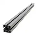 Bild 2 von WPC Sichtschutzzaun CORTEZA - 3x Pfosten & Postkappe - Schwarz