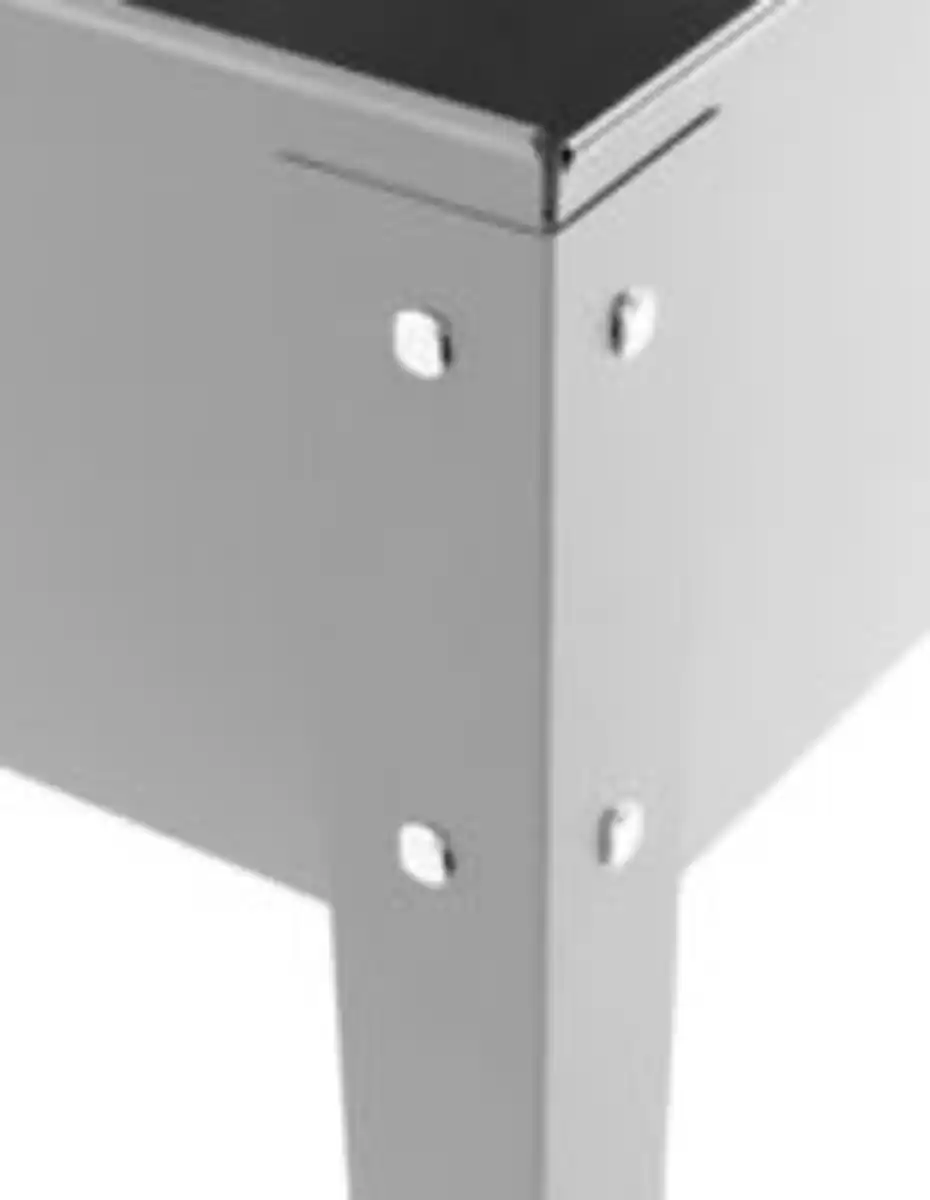 Bild 3 von Metall-Hochbeet, ca. 100 x 27 x 80 cm - Grau