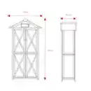 Bild 3 von Werkzeugschrank aus Holz, ca. 88 x 45,5 x 168 cm - Braun