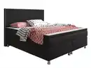 Bild 1 von Boxspringbett King Size 180x200 cm Webstoff Schwarz