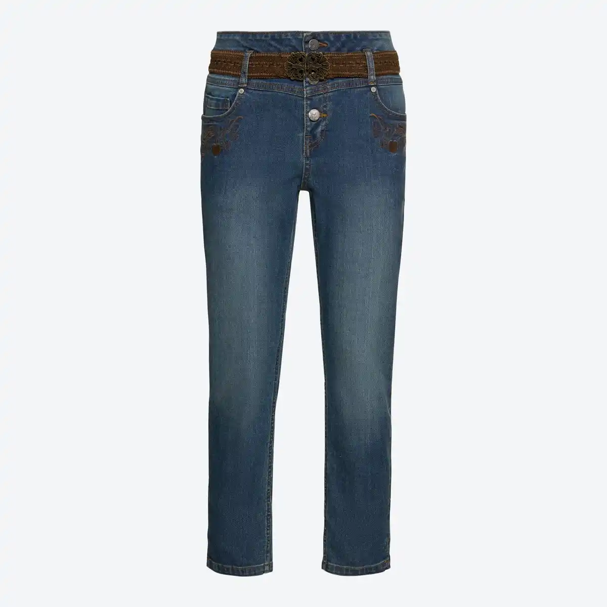 Bild 3 von Damen-Trachten-Capri-Jeans mit Stickerei