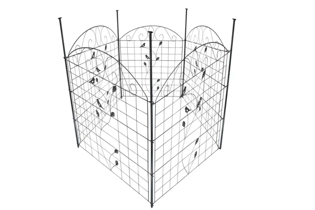 Bild 1 von Metall-Gartenzaun, M12, pulverbeschichtet, ca. 77,5 x 64 cm - Anthrazit