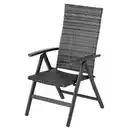 Bild 2 von 2er Set Geflecht-Klappsessel "Genua", Grau-Anthrazit