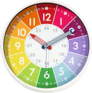 IDEENWELT Lern-Wanduhr mit weißem Rand