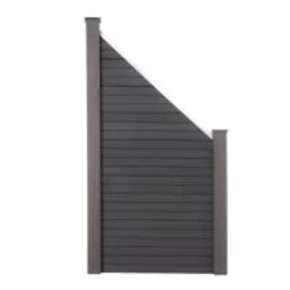 Bild 3 von WPC-Sichtschutzzaun CORTEZA - 1x Schrägelement + 1x Pfosten - Schwarz