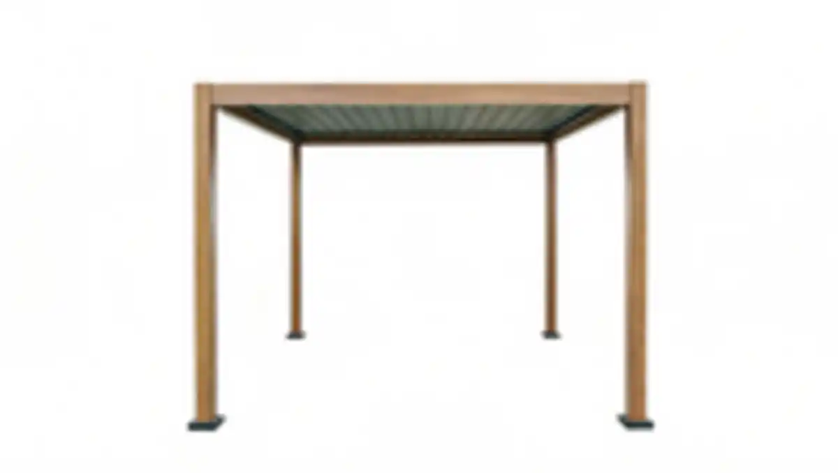 Bild 3 von Aluminium-Pergola mit beweglicher Flügeltür, ca. 3 x 3 m - Dunkelbraun