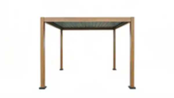 Bild 3 von Aluminium-Pergola mit beweglicher Flügeltür, ca. 3 x 3 m - Dunkelbraun