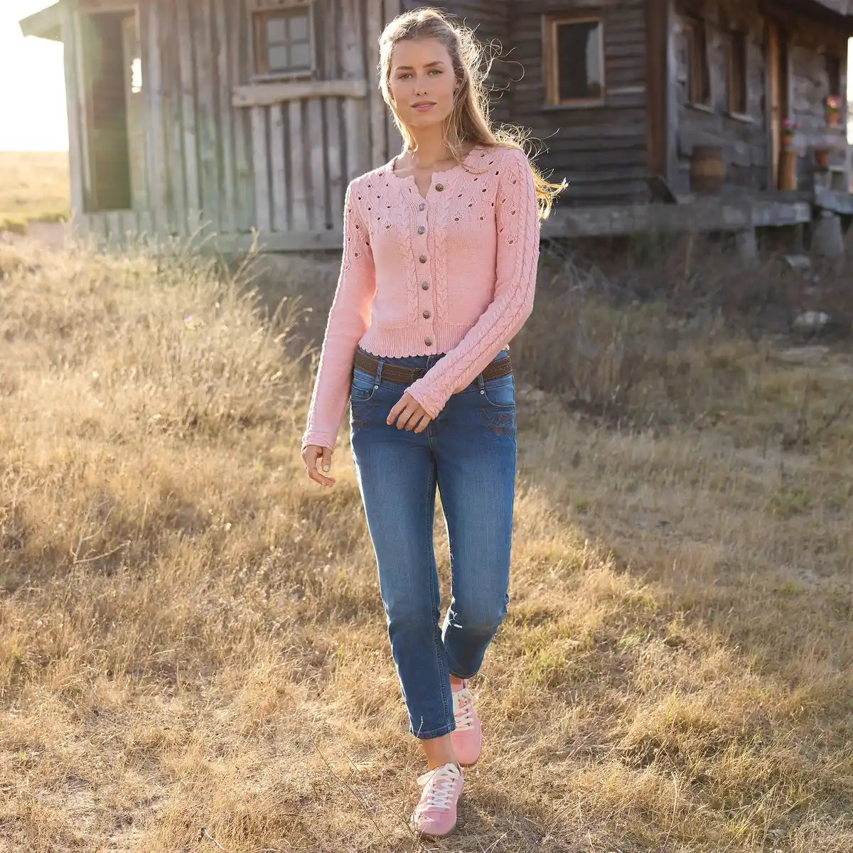 Bild 1 von Damen-Trachten-Capri-Jeans mit Stickerei