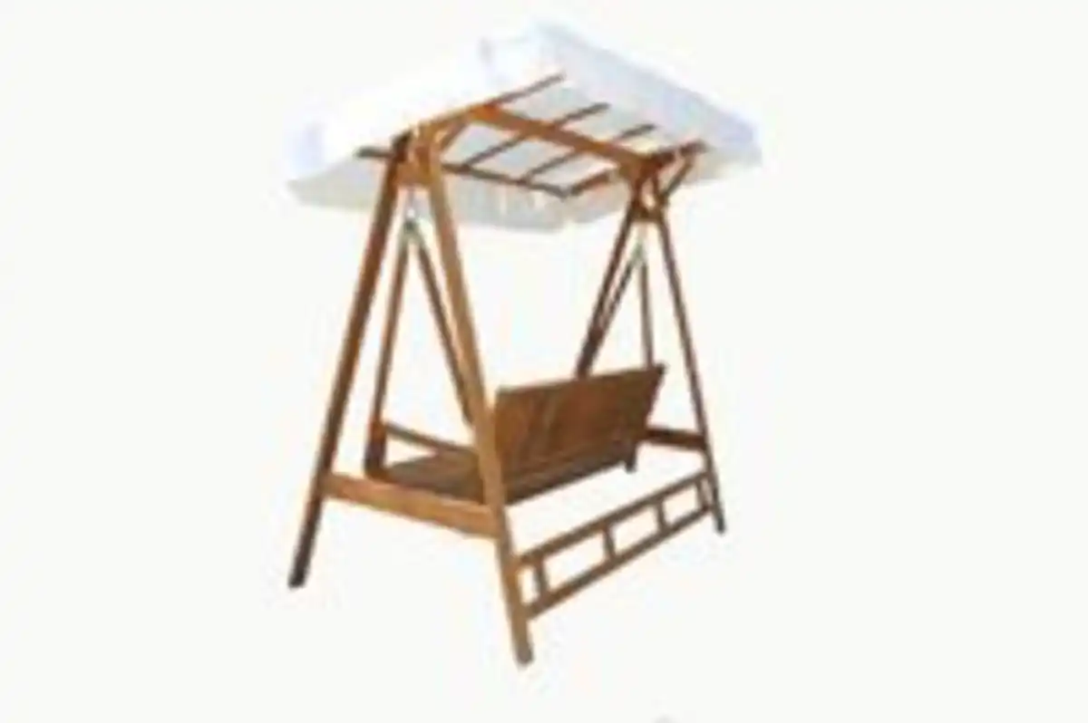 Bild 4 von 3 Personen Gartenschaukel aus Akazienholz mit FSC, ca. 120 x 207 x 190 cm