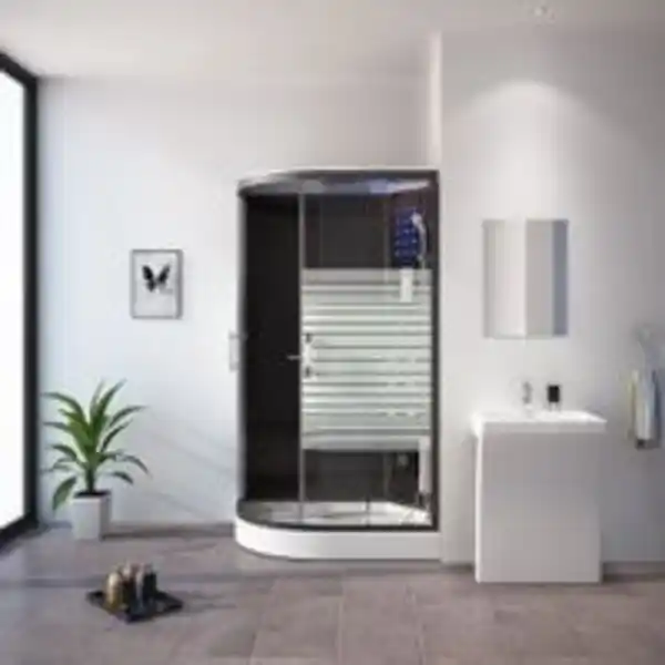 Bild 3 von Duschkabine BLACK PEARL - 120 x 80 cm Links