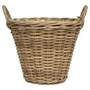 BELAVI Rattan Pflanztopf mit Henkel