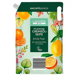 LACURA Cremeölseife Nachfüllpack 600 ml, Fruity Hugs
